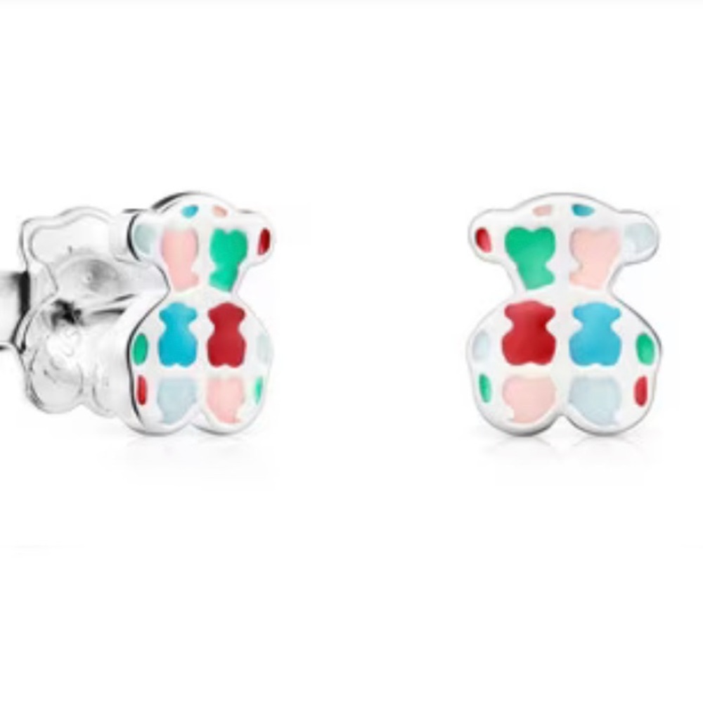 NWOT TOUS Tartan Pendant Necklace and Tartan Earrings Set - Picture 3 of 14